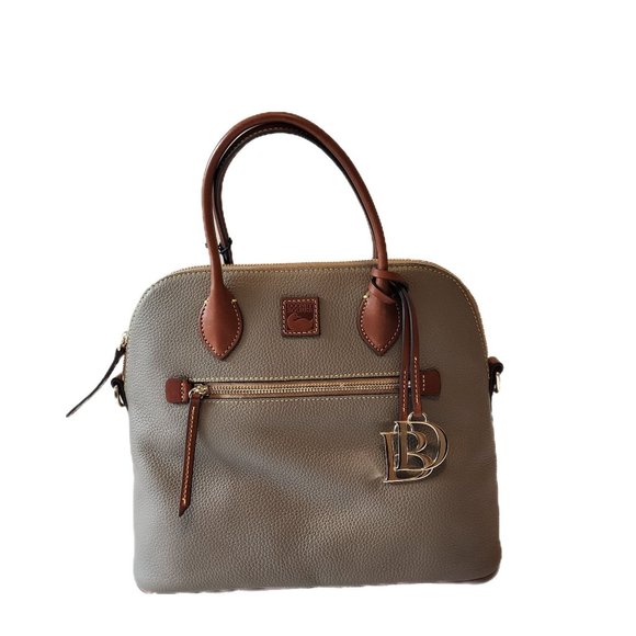 Dooney & Bourke Large Domed Satchel Taupe Purse NWT - Picture 1 of 16